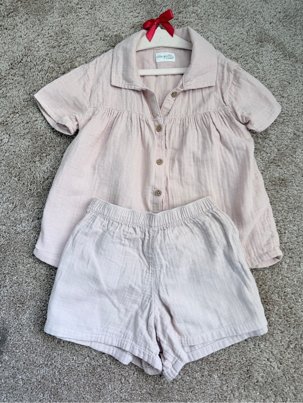 Little Planet by Carter’s Girls' Double Cloths 2-piece Top and Shorts Set, 5T